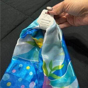 Accessory Collective Blue and Yellow Floral Scarf